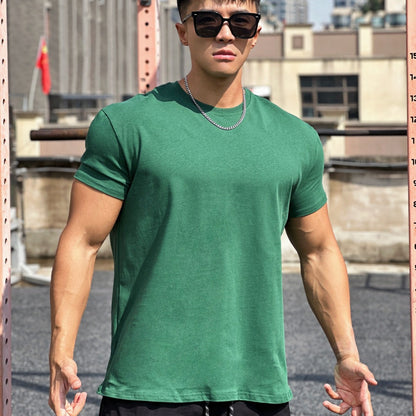 T-Shirt Sport Homme Coton Respirant Manches Courtes