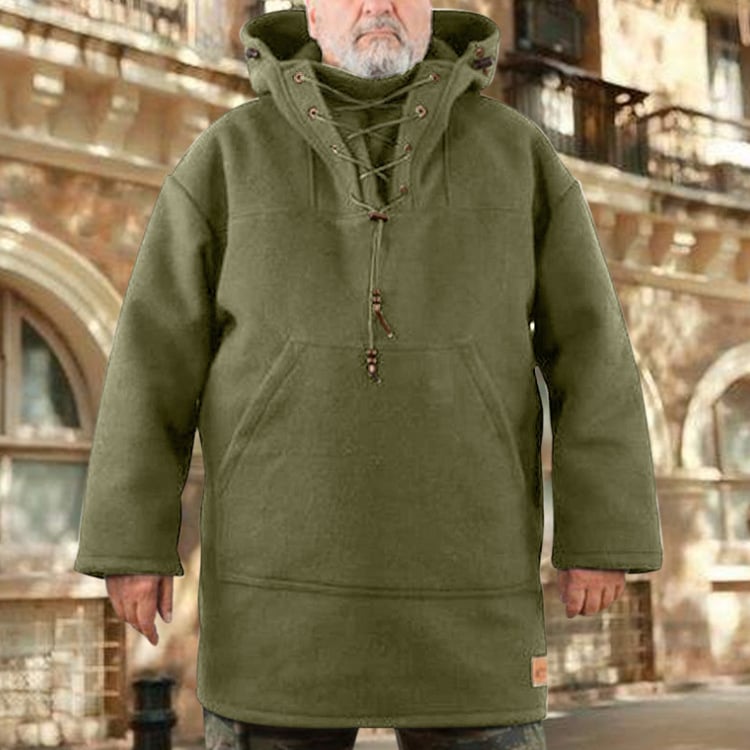 Veste Hiver Élégante avec Capuche et Poche Avant
