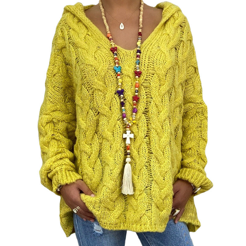 Pull Femme Tricoté Doux, Détente Élégante et Confortable