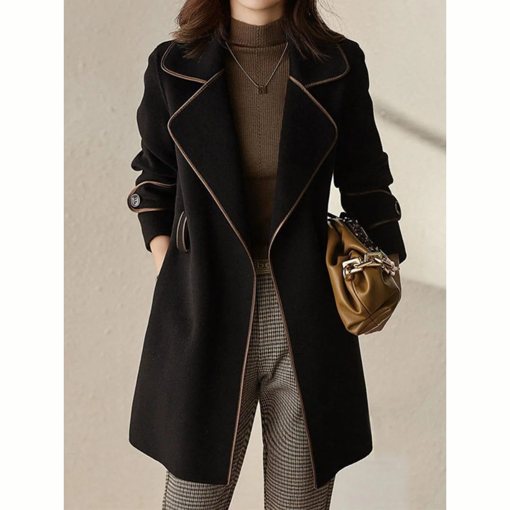 Manteau Femme Chic à Ceinture Élastique - LuxeStyle