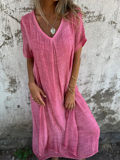 Robe longue détendue pour femmes relax