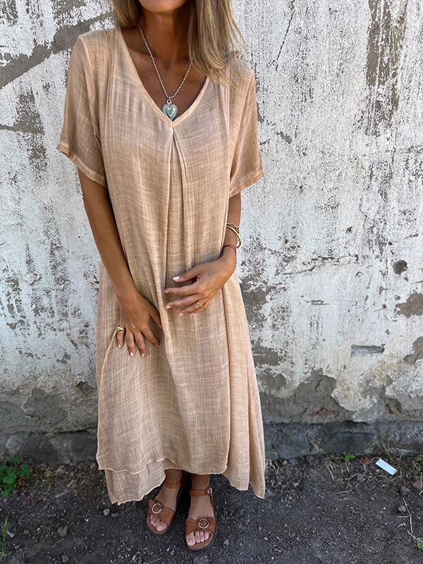 Robe longue détendue pour femmes relax