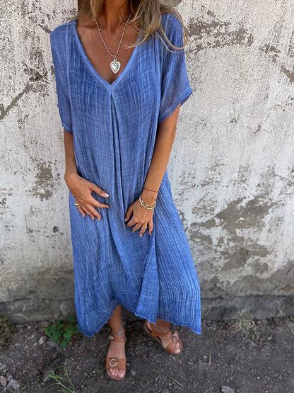 Robe longue détendue pour femmes relax