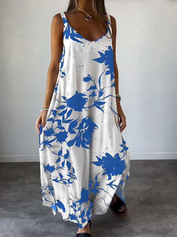 Robe Été Femme Fleurs Colorées Décolletée