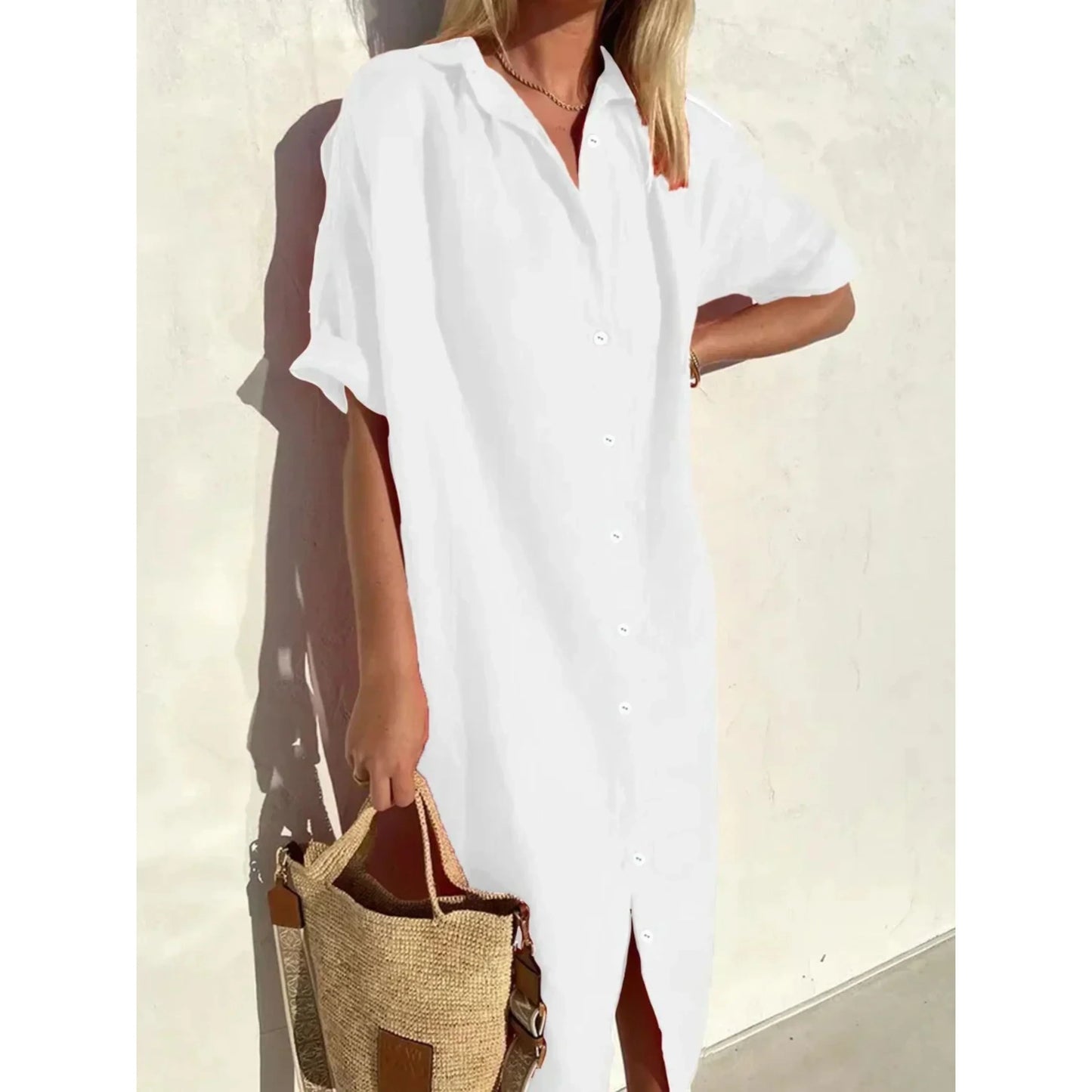 Robe Femmes Confortable à Manches Élargies