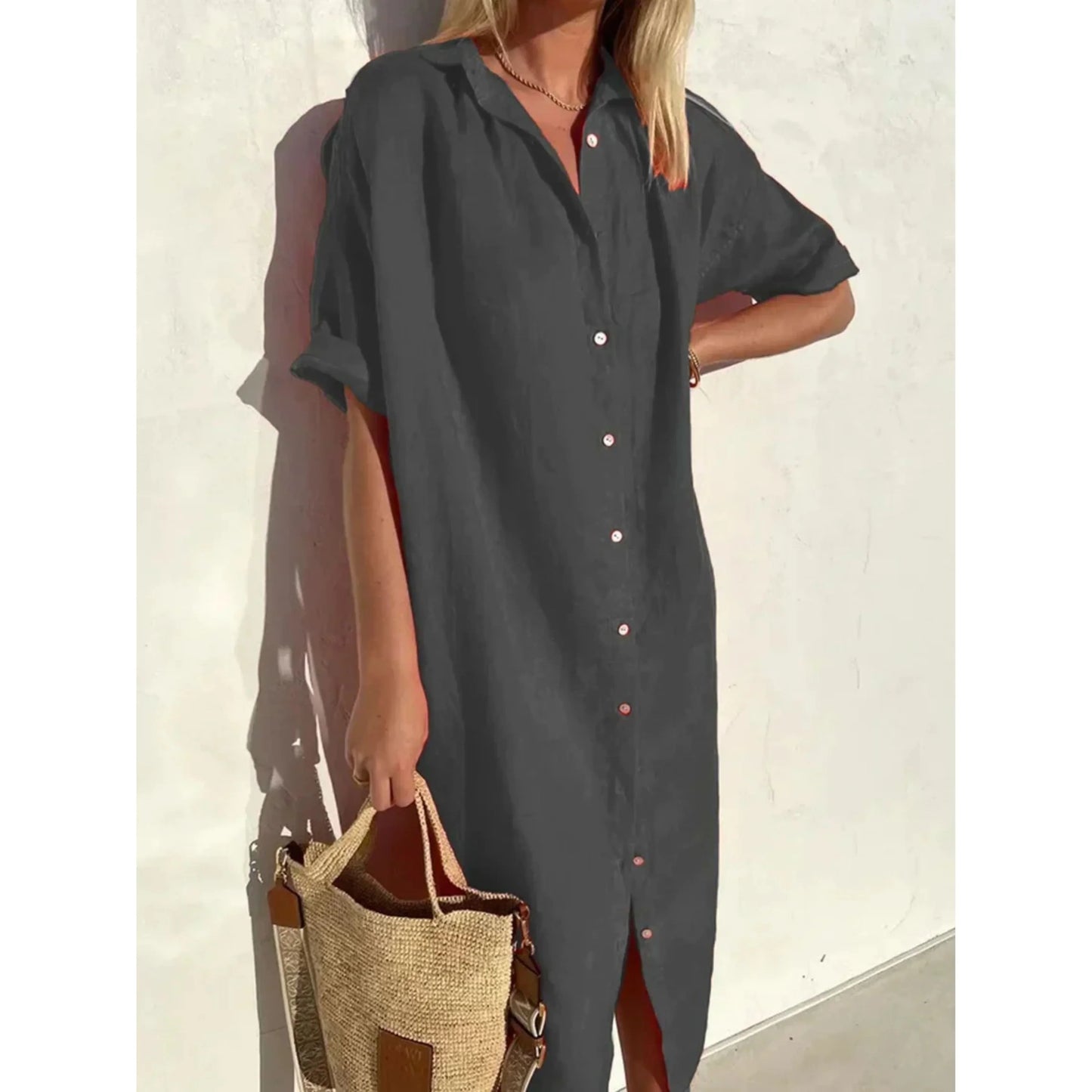 Robe Femmes Confortable à Manches Élargies