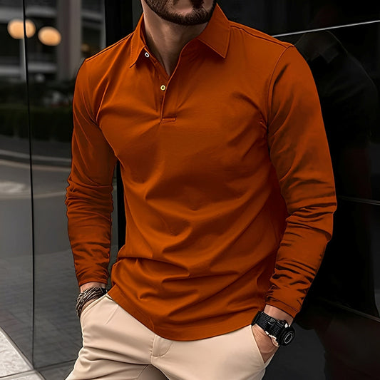 Polo Homme Élégant Manches Longues pour Tous les Jours - LuxeStyle