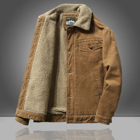Veste en velours doux pour homme hiver