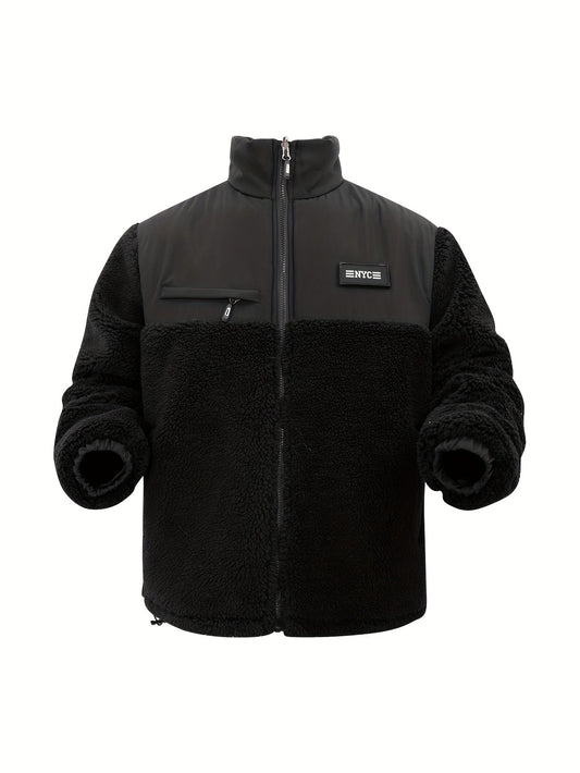 Veste Hiver Élégante avec Poches et Col Réversible pour Homme - LuxeStyle