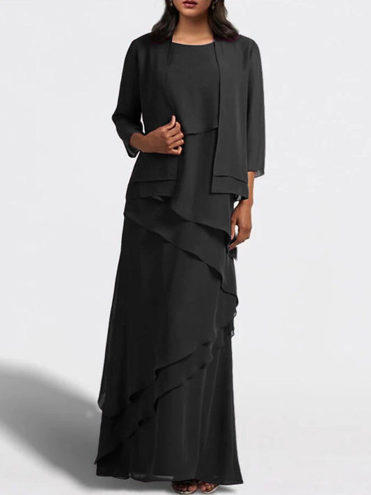Robe de Soirée Élégante Manches Longues pour Femme Mariée Invitée - luxestyle