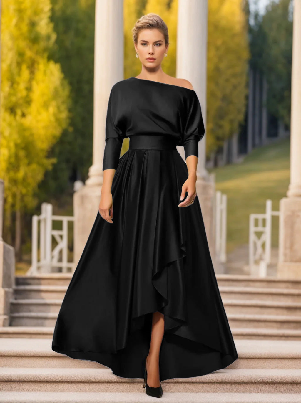 Robe de Soirée Élégante pour Femme - Longue et Asymétrique - luxestyle