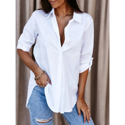 Chemise Féminine Élégante Manches Longues
