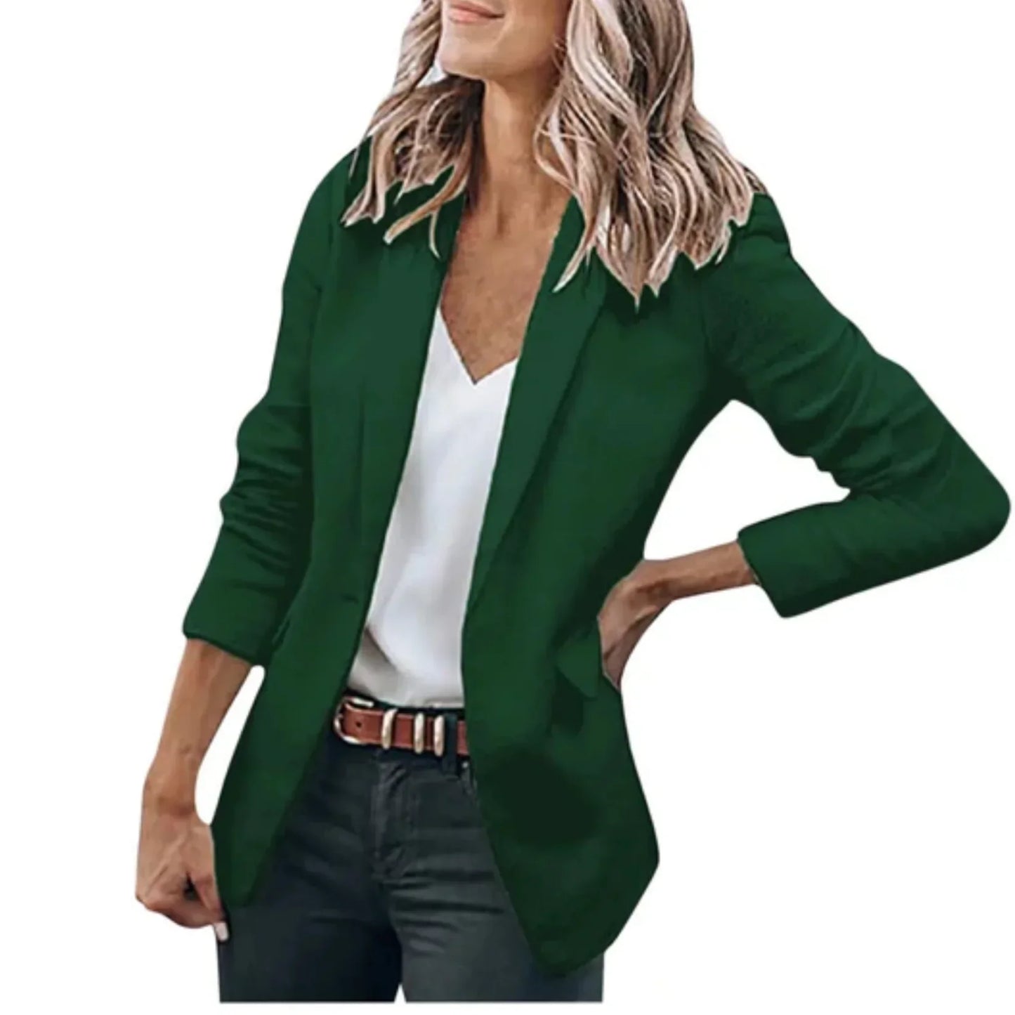 Blazer Féminin Corail Décontracté