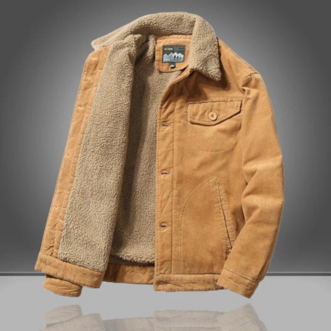 Veste en velours doux pour homme hiver