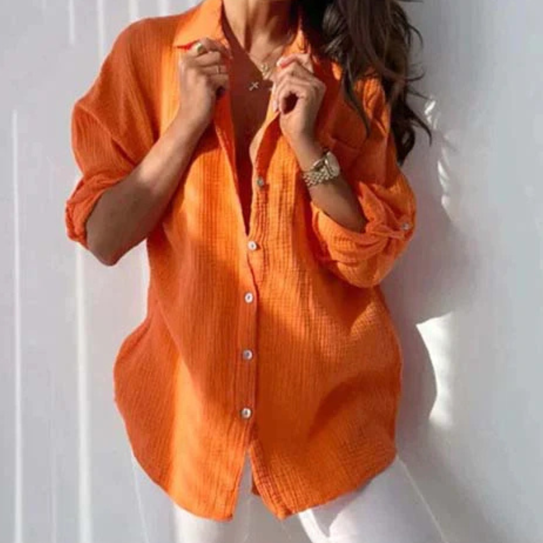 Chemise Été Féminine Décontractée | Boutons Pression