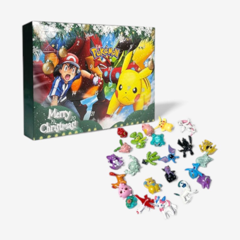Calendrier de l'Avent Pokémon avec Figurines Colorées