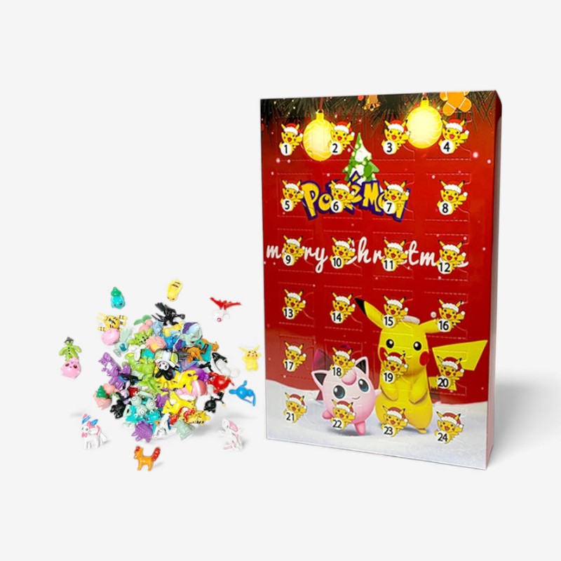 Calendrier de l'Avent Pokémon avec Figurines Colorées