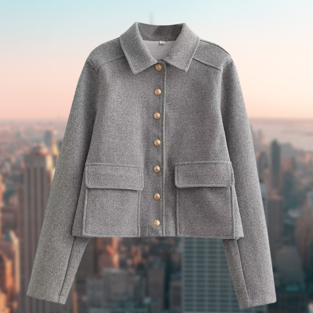 Veste Femme Élégante à Boutons pour Automne - LuxeStyle