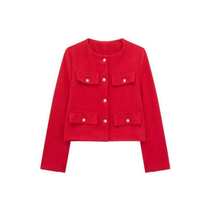 Veste Femme Élégante Boutons Luxe