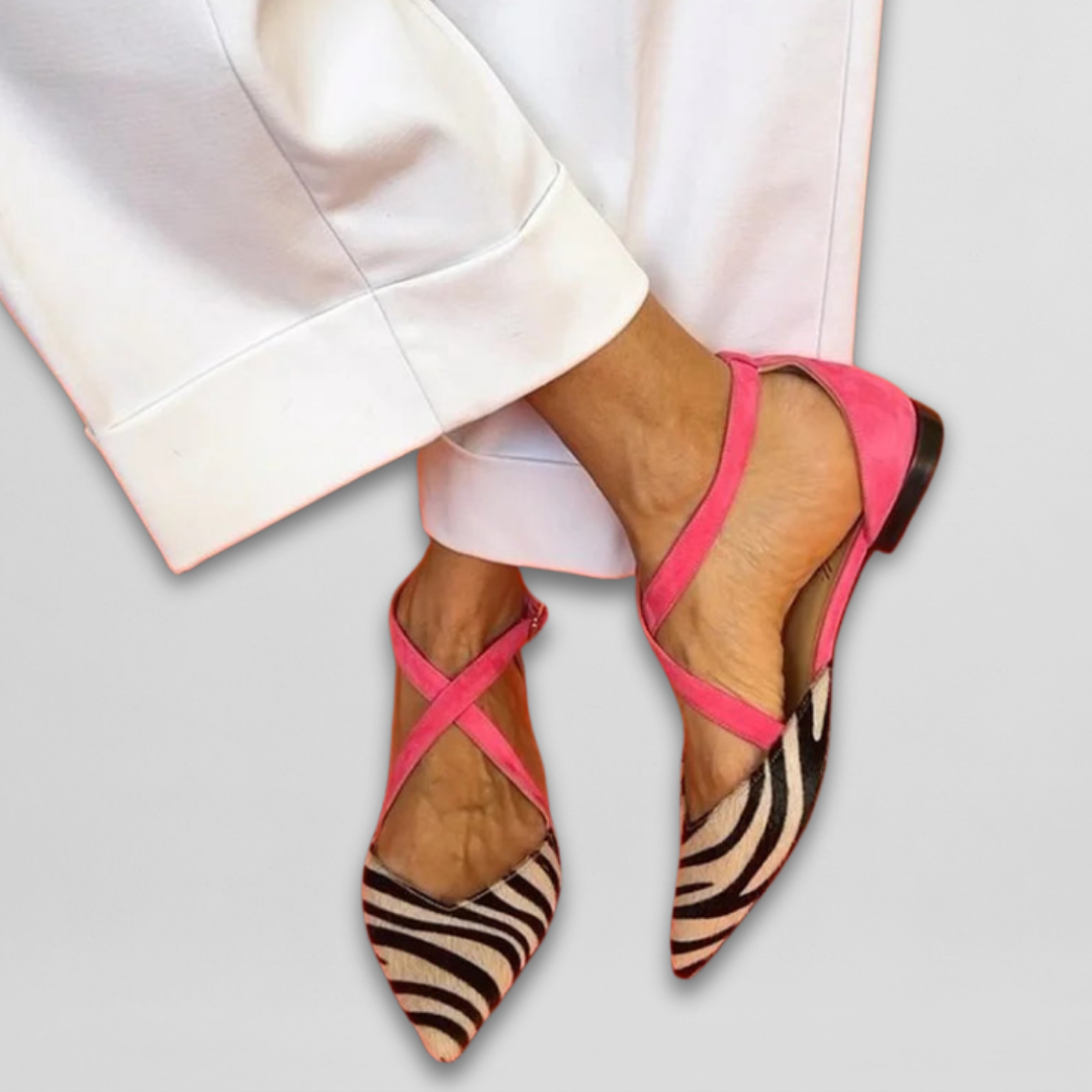Chaussures Ballerines Élégantes à Lacets pour Femmes - LuxeStyle