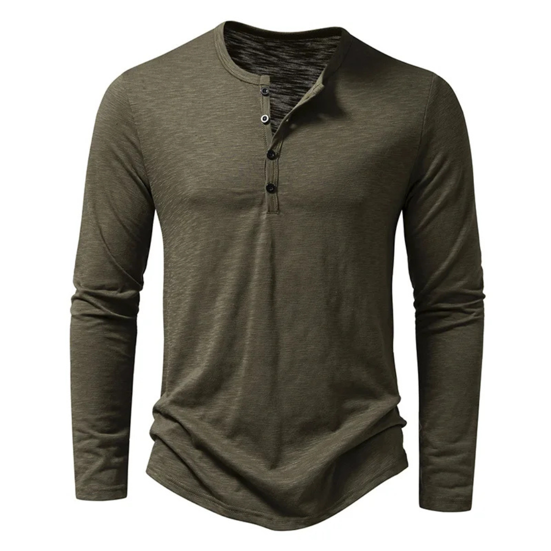 T Shirt Homme Manche Longue Élégant Slim Fit