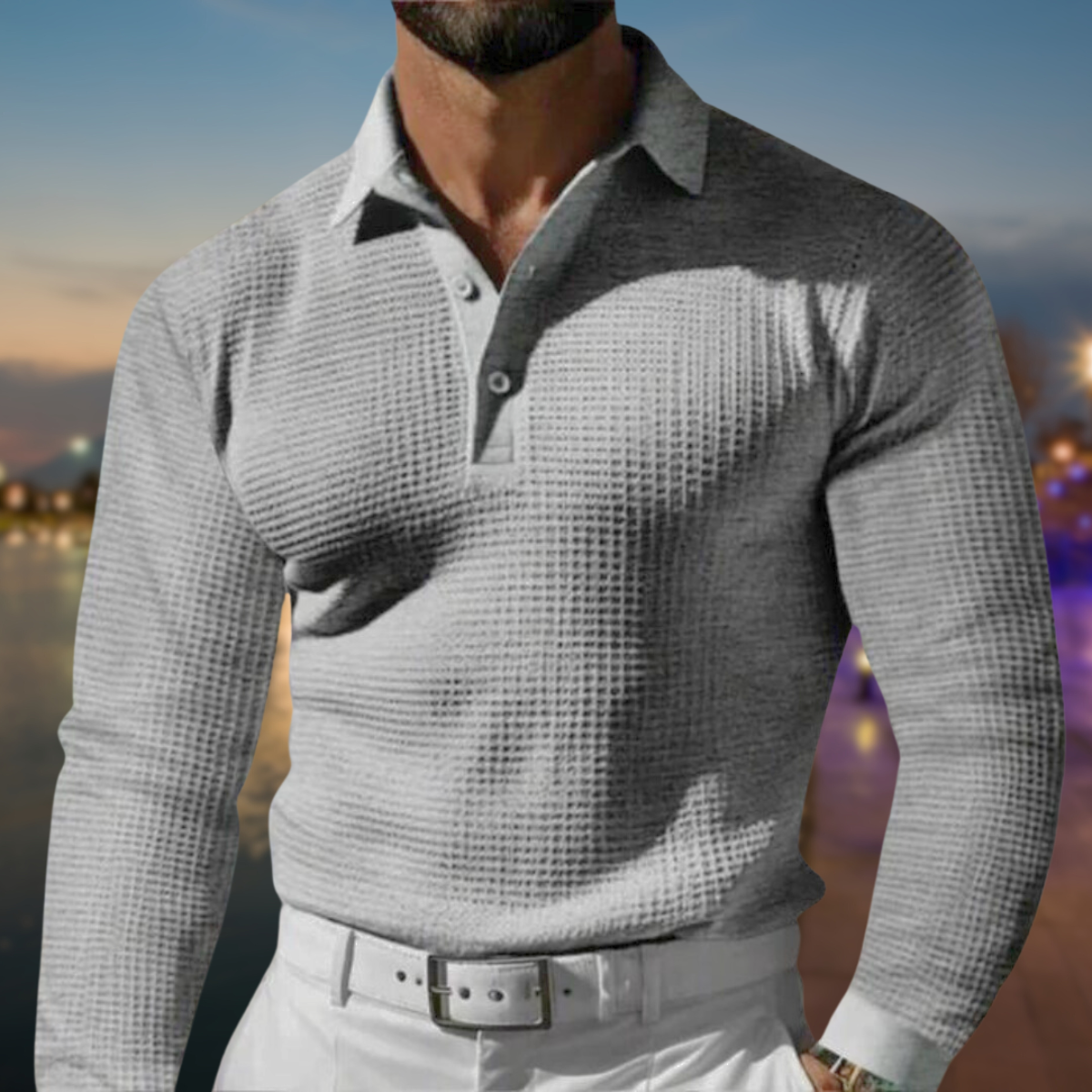 Polo Homme Confortable en Tricot Doux - LuxeStyle