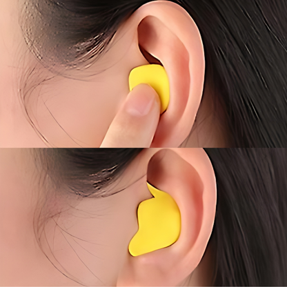 Bouchons d'oreilles anti-bruit mousse jaune légers - LuxeStyle
