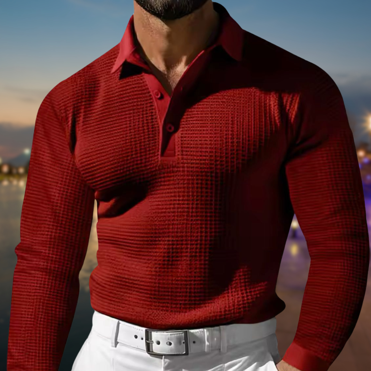 Polo Homme Confortable en Tricot Doux