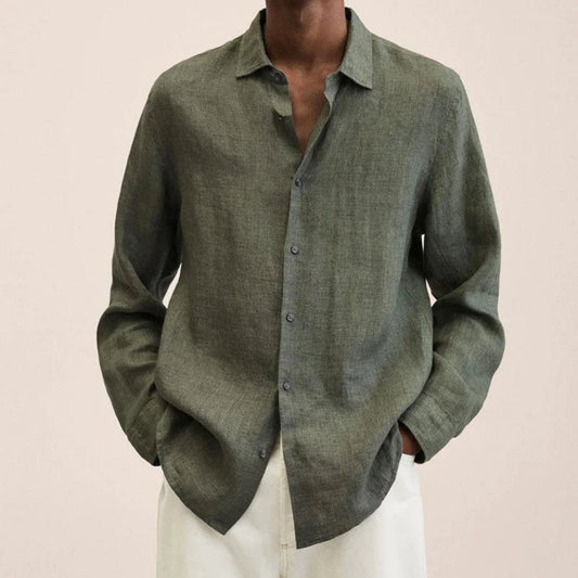 Chemise Homme Lin Naturel | Taille Élégante - luxestyle