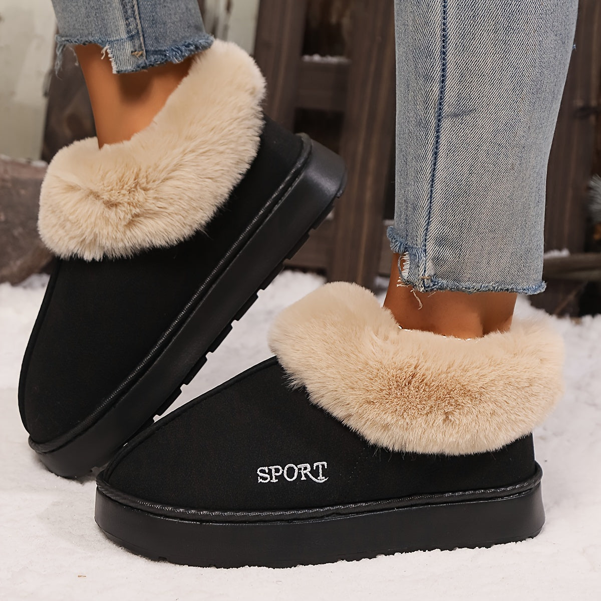 Chaussons douillets en mouton pour femme | Confort hivernal