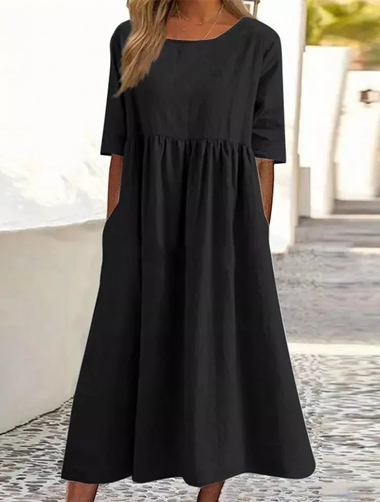 Robe détendue femme taille mi-longue