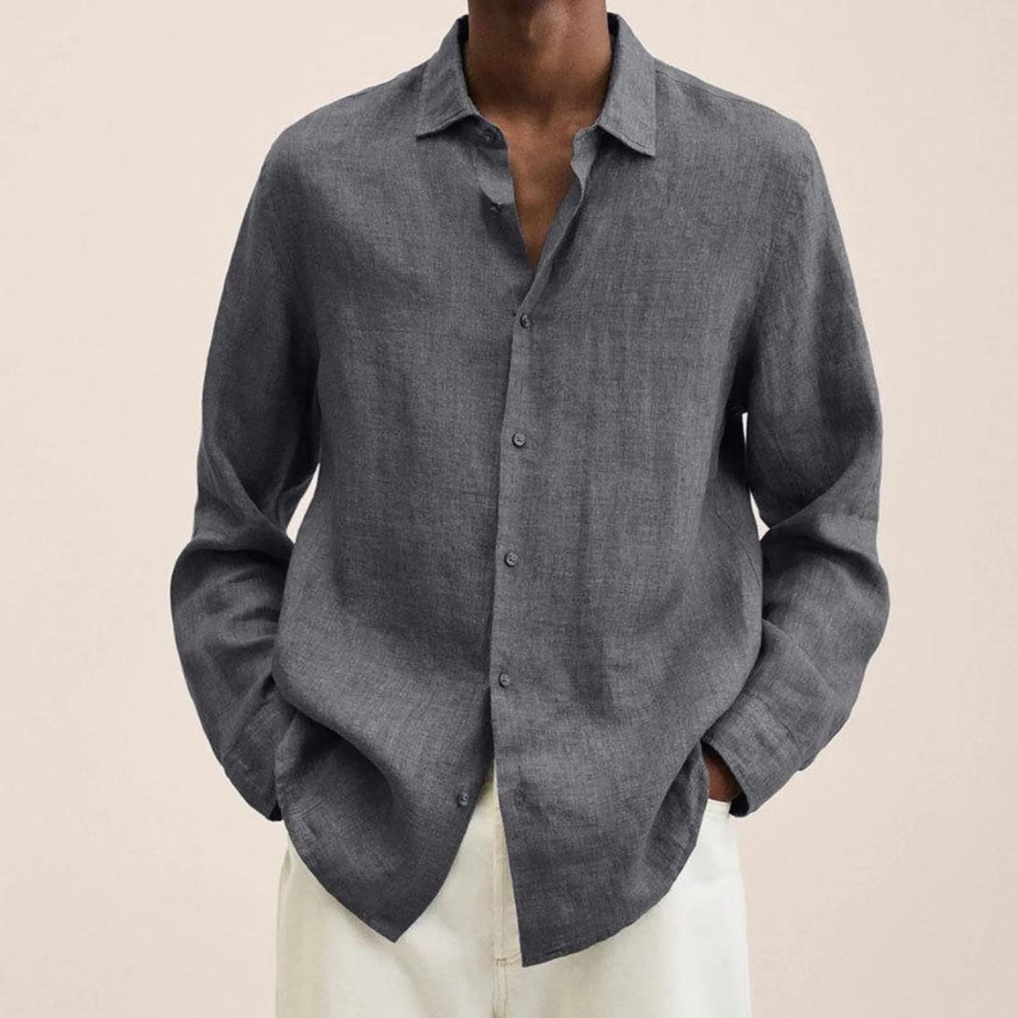 Chemise Homme Lin Naturel | Taille Élégante