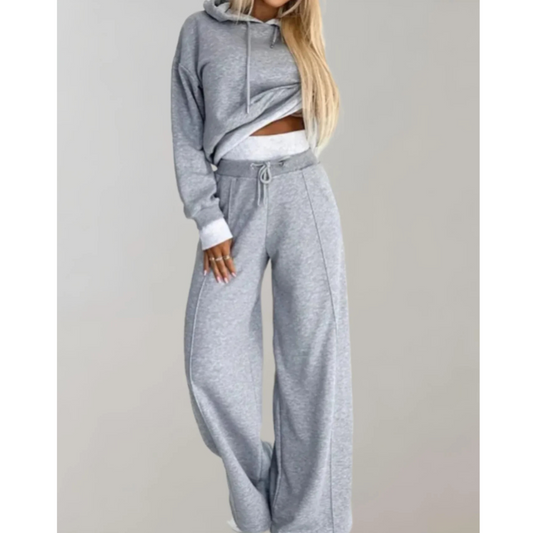 Ensemble Femme 2 Pièces Décontracté | Hoodie Coloré & Pantalon Élégant - luxestyle