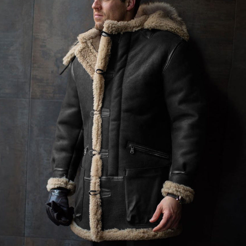 Doudoune Homme Hiver Élégante | Capuche & Col Roulé | Doublure Chaude