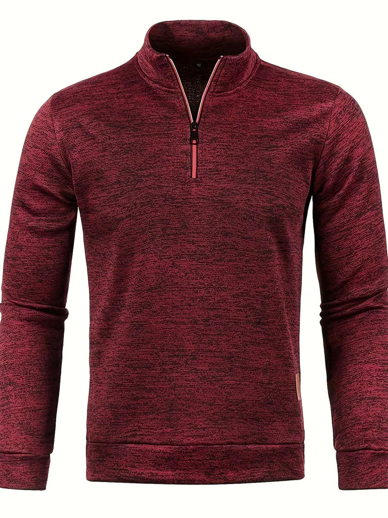 Pull en polaire marine avec fermeture éclair pour homme