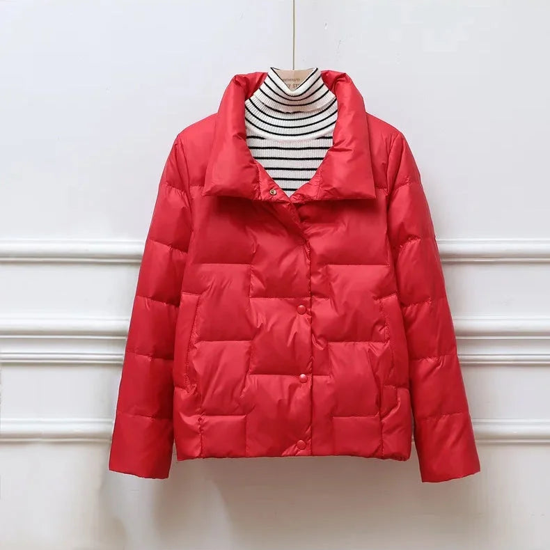 Veste Hivernale Douillette pour Femme avec Décoration Brodée