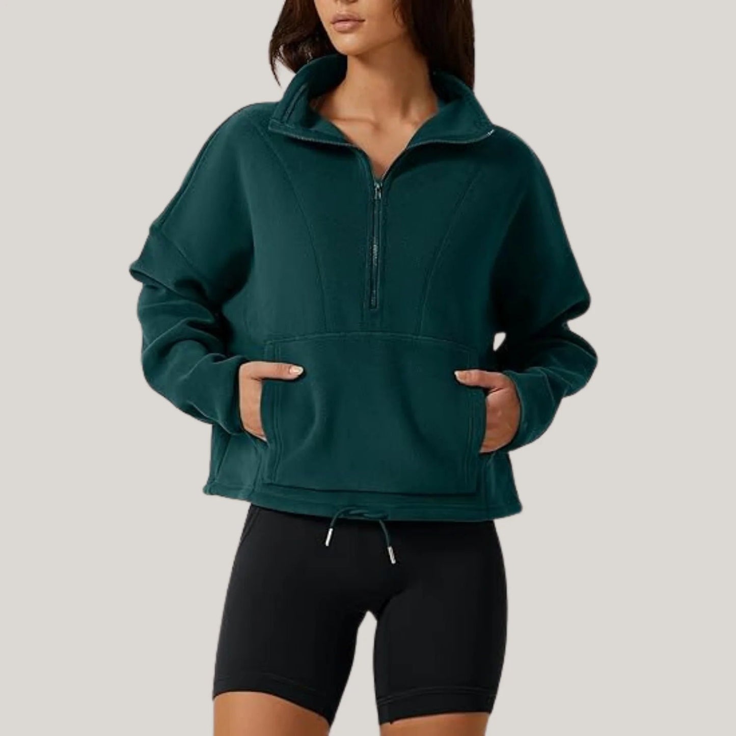Pull femme élégant avec fermeture zip