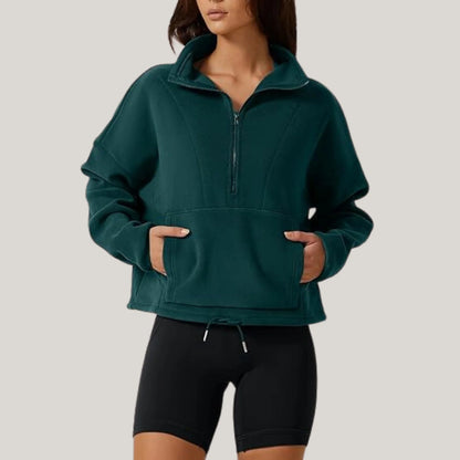 Pull femme élégant avec fermeture zip