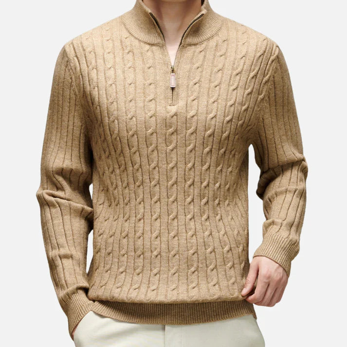 Pull Homme Col Polo Zippé Chaud et Stylish