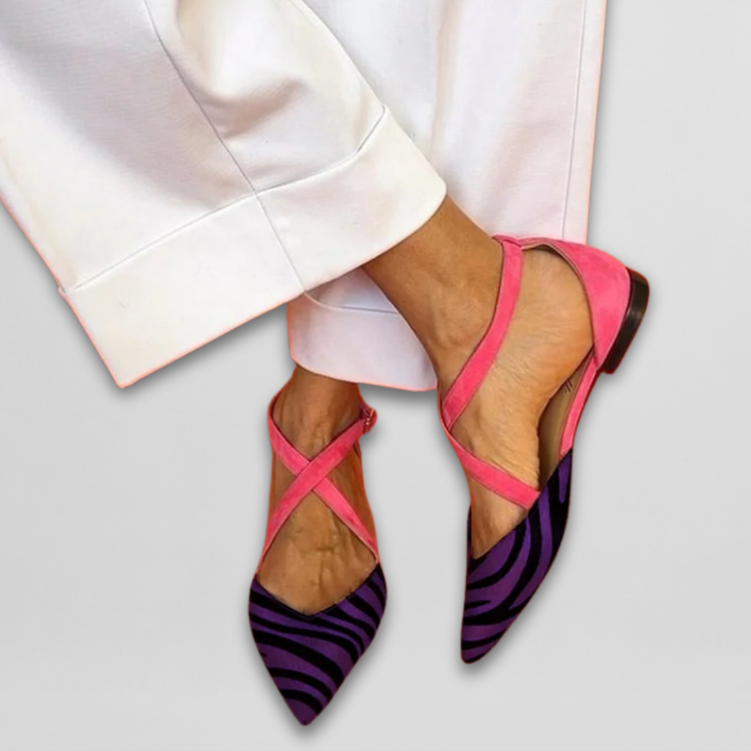 Chaussures Ballerines Élégantes à Lacets pour Femmes