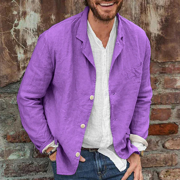 Veste Élégante Décontractée Homme avec Poches pour Printemps