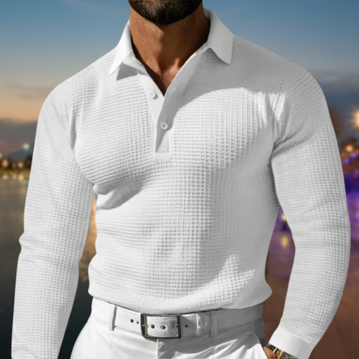 Polo Homme Confortable en Tricot Doux