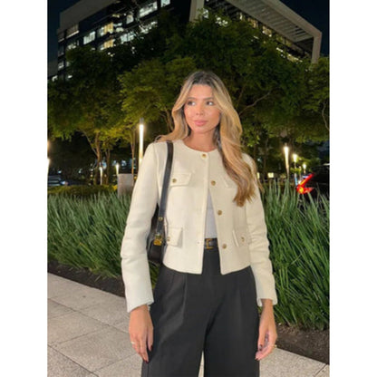 Veste Femme Élégante Boutons Luxe - luxestyle