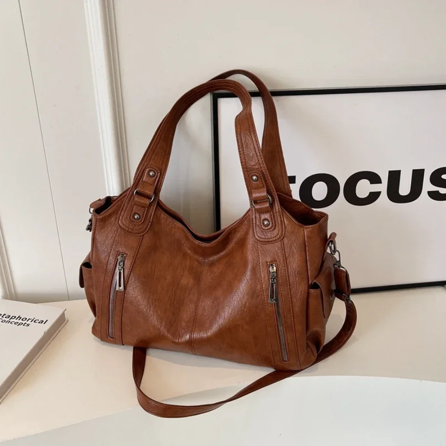 Sac à bandoulière Chic avec Poignées Doubles et Poches Zippées - LuxeStyle