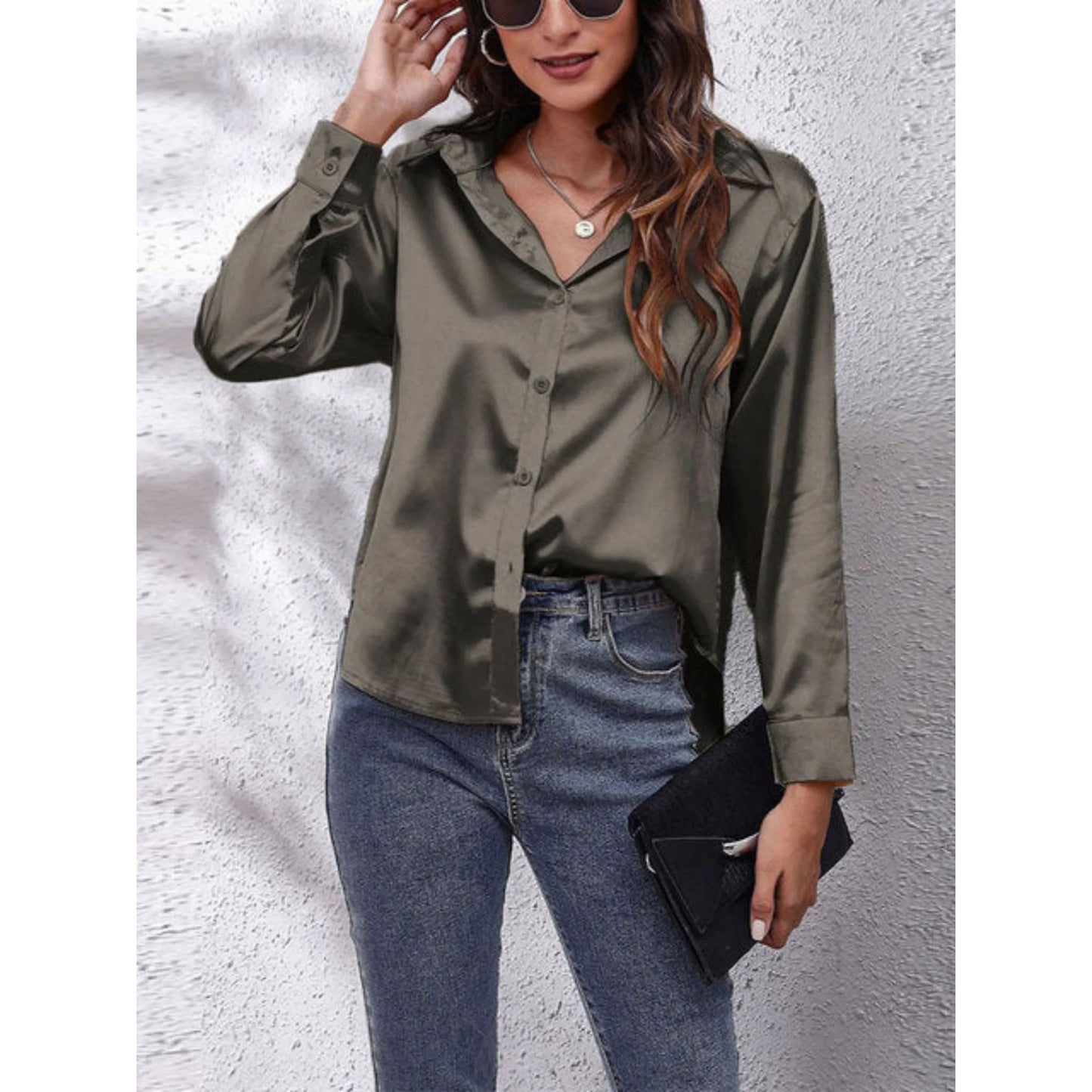 Chemise Femme Élégante en Soie