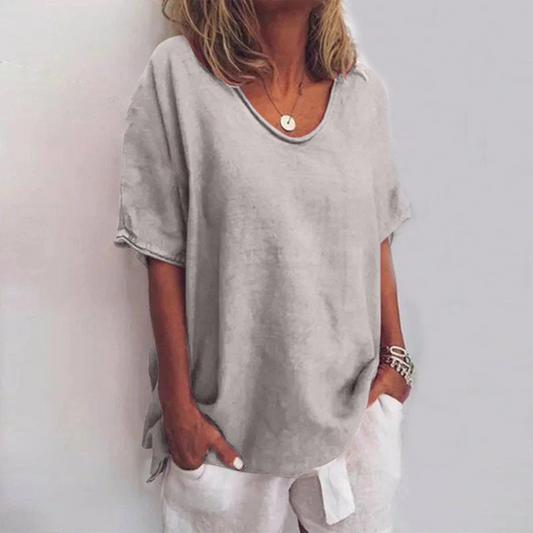 Blouse Féminine Décontractée | Manches Courtes - luxestyle