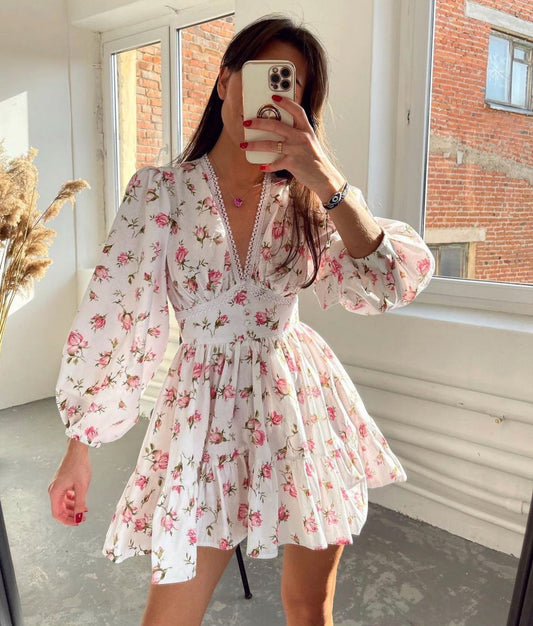 Florelise™ – Robe Femme Courte à Fleurs Élégante et Confortable