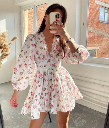 Florelise™ – Robe Femme Courte à Fleurs Élégante et Confortable