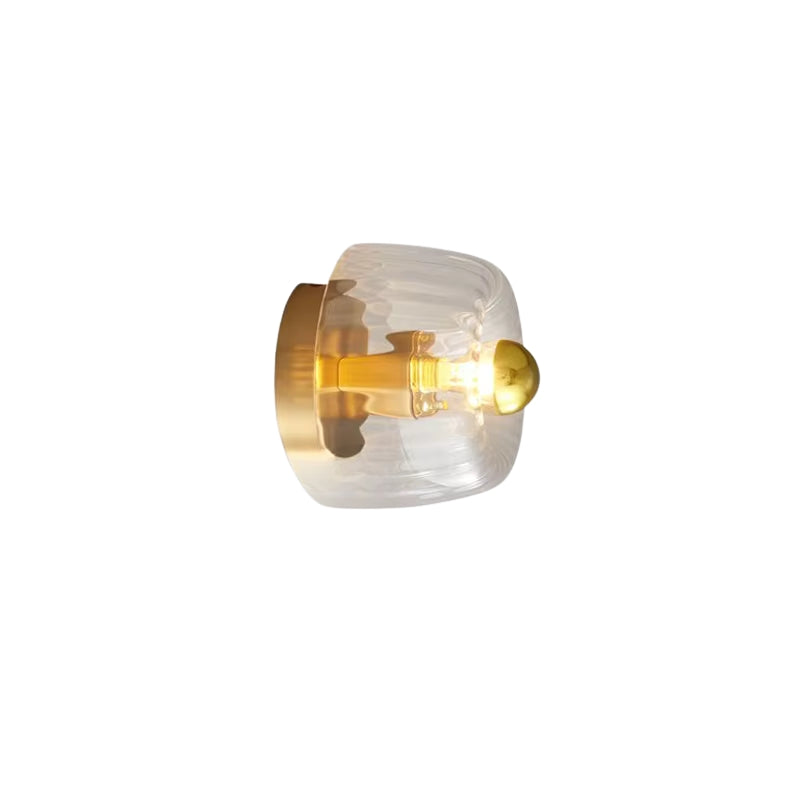 Applique Murale LED Rond Moderne Verre et Métal