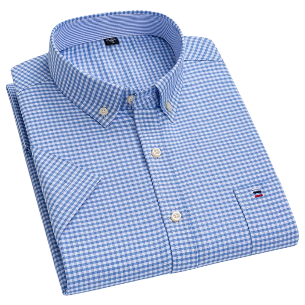 Chemise Homme Rayée Été à Manches Courtes